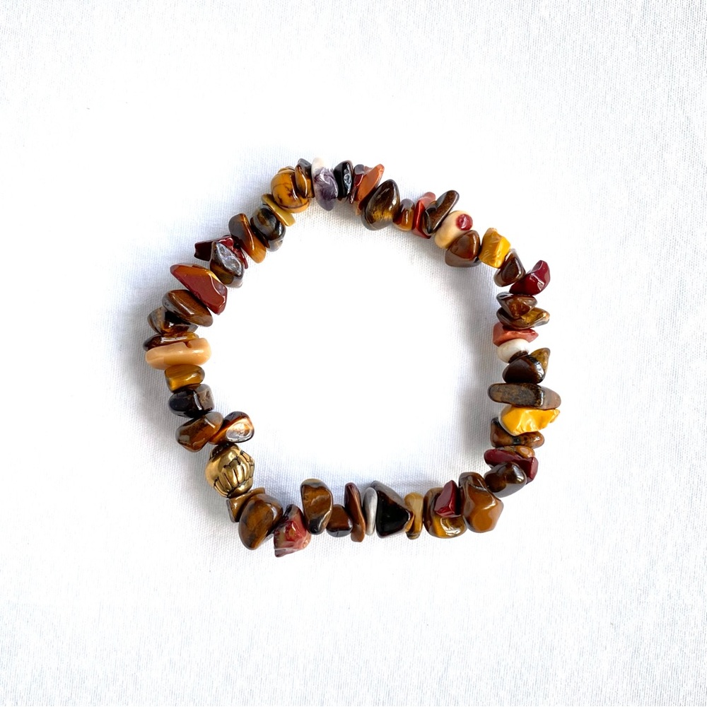 New Handmade Mookiate and Tigereye Stretch Bracelet